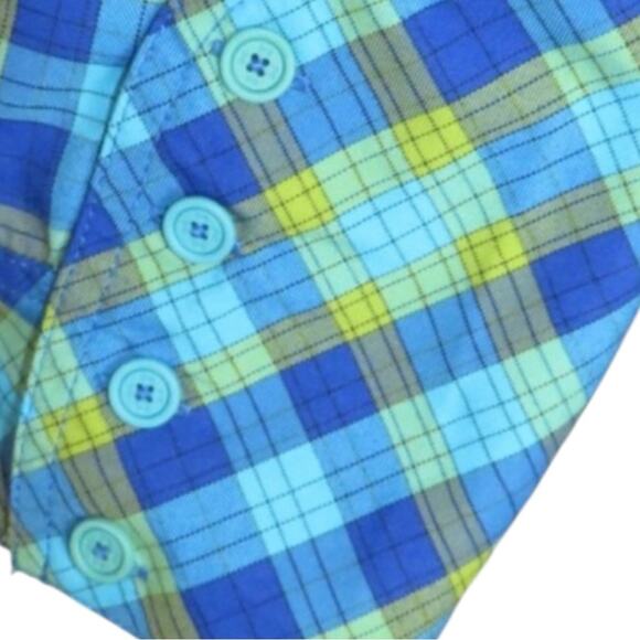 Under Armour NW0T Women's Plaid Button Up Long Sleeve Shirt Semi Fitted Blue - Picture 4 of 8